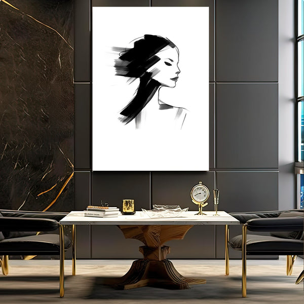 Tableau Noir et Blanc Visage | TableauDecoModerne®