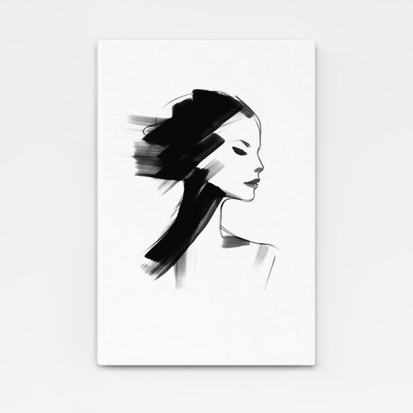 Tableau Noir et Blanc Visage | TableauDecoModerne®