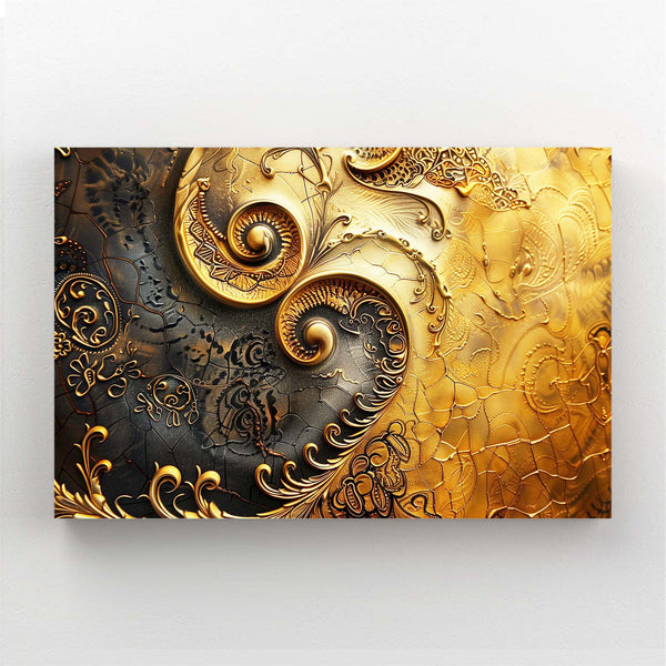Arabesque Dorée Tableau Abstrait | TableauDecoModerne®