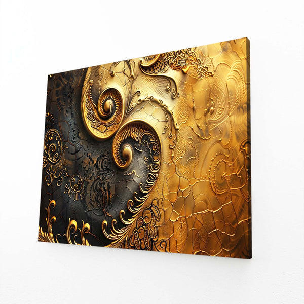 Arabesque Dorée Tableau Abstrait | TableauDecoModerne®