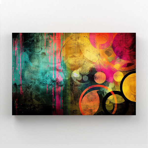 Cité Chromatique Tableau Abstrait | TableauDecoModerne®