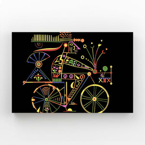 Cycliste Abstrait Tableau Design | TableauDecoModerne®