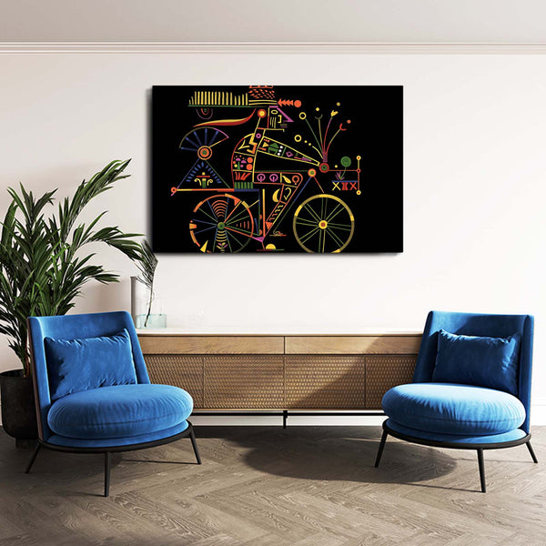 Cycliste Abstrait Tableau Design | TableauDecoModerne®
