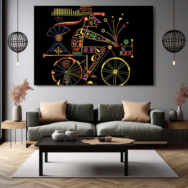 Cycliste Abstrait Tableau Design | TableauDecoModerne®