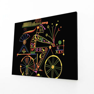 Cycliste Abstrait Tableau Design | TableauDecoModerne®