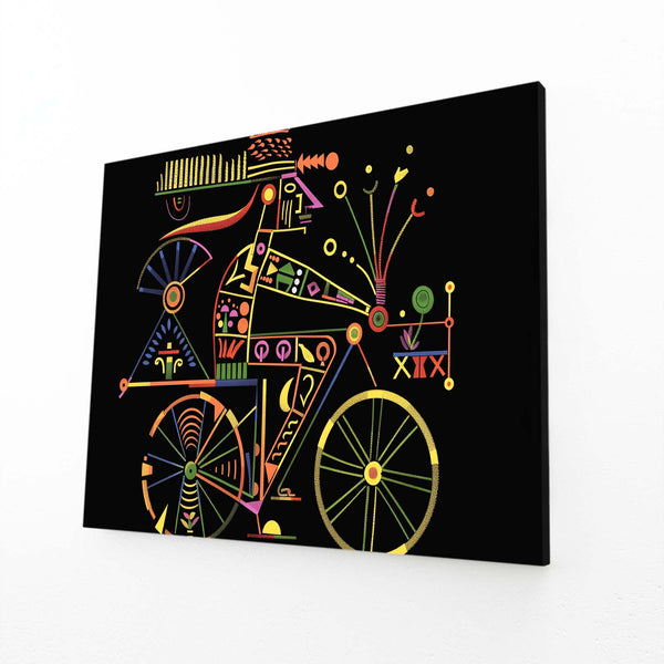 Cycliste Abstrait Tableau Design | TableauDecoModerne®