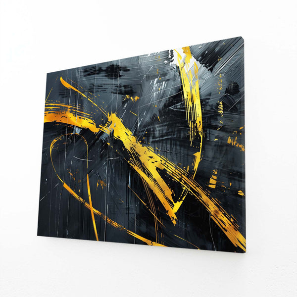 Éclair Doré Tableau Abstrait | TableauDecoModerne®