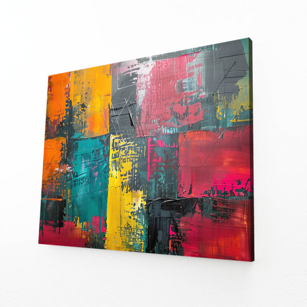 Éclat Chromatique Tableau Abstrait | TableauDecoModerne®