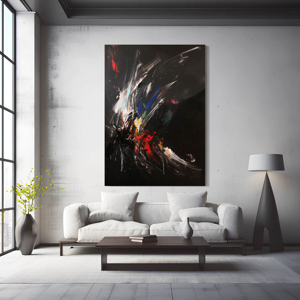 Éclat Nocturne Tableau Abstrait | TableauDecoModerne®