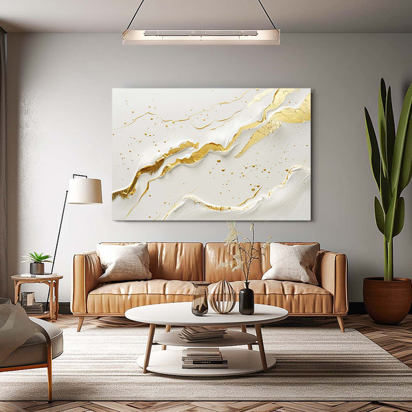 Éclats Dorés Tableau Abstrait | TableauDecoModerne®