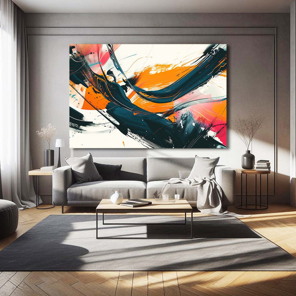 Élan Vibrant Tableau Abstrait | TableauDecoModerne®