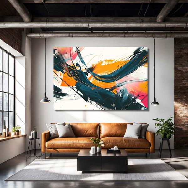 Élan Vibrant Tableau Abstrait | TableauDecoModerne®