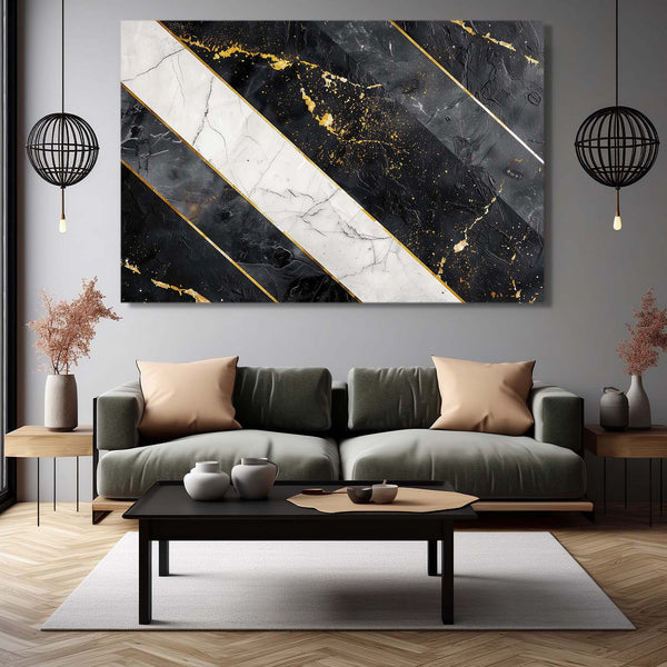 Élégance Nocturne Tableau Abstrait | TableauDecoModerne®