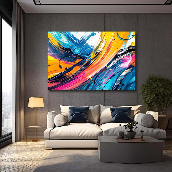 Énergie Colorée Tableau Abstrait | TableauDecoModerne®