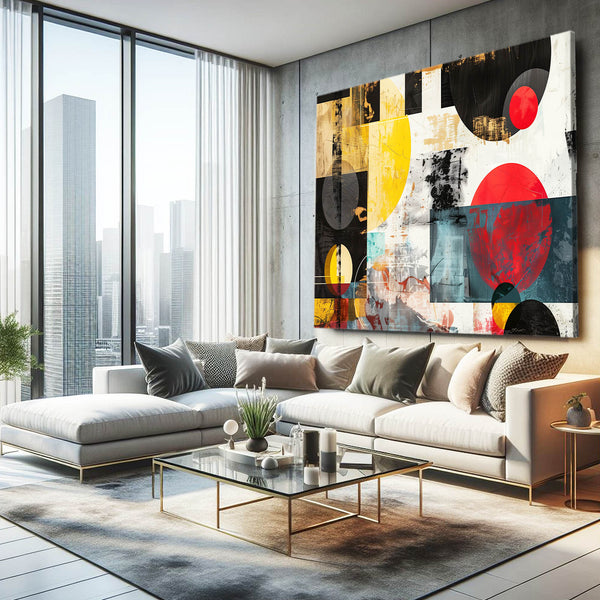 Équilibre Circulaire Tableau Abstrait | TableauDecoModerne®
