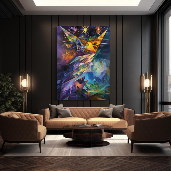 Geometric Mountains Scandinavian Painting