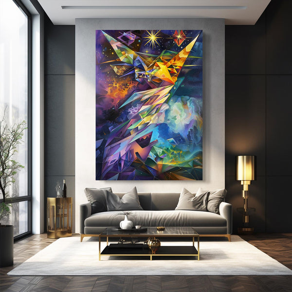 Geometric Mountains Scandinavian Painting