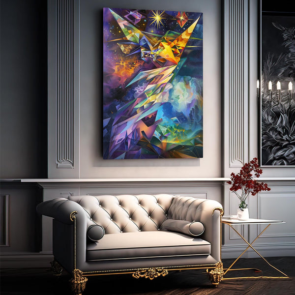 Geometric Mountains Scandinavian Painting