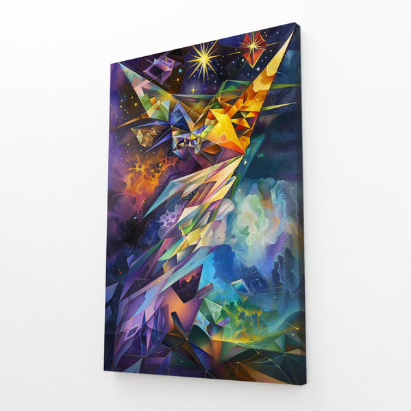 Geometric Mountains Scandinavian Painting