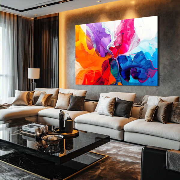 Flamboiement Chromatique Tableau Abstrait | TableauDecoModerne®
