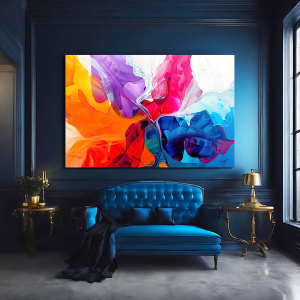 Flamboiement Chromatique Tableau Abstrait | TableauDecoModerne®