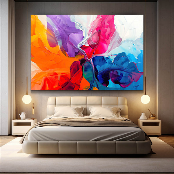 Flamboiement Chromatique Tableau Abstrait | TableauDecoModerne®