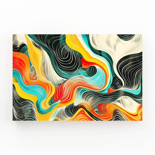 Flux Vibrant Tableau Abstrait | TableauDecoModerne®