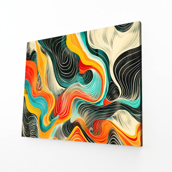 Flux Vibrant Tableau Abstrait | TableauDecoModerne®