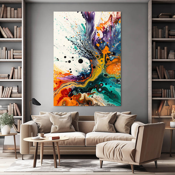 Fusion Cosmique Tableau Abstrait | TableauDecoModerne®