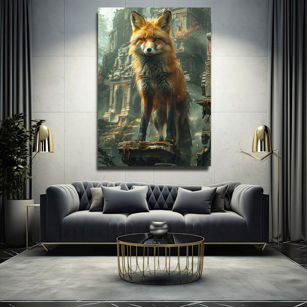 Gardien des Ruines Tableau Renard | TableauDecoModerne®