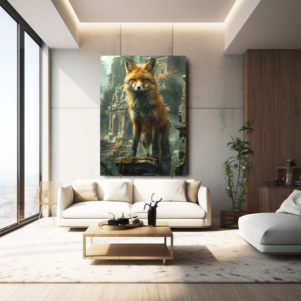 Gardien des Ruines Tableau Renard | TableauDecoModerne®