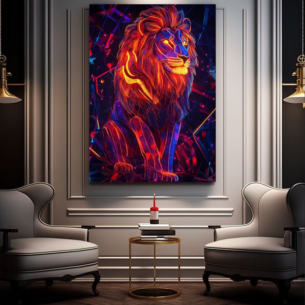 Geometric Mountains Scandinavian Painting