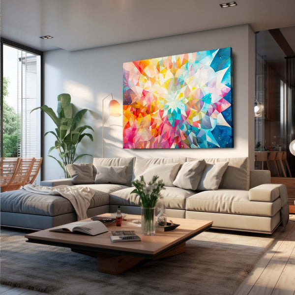Geometric Mountains Scandinavian Painting