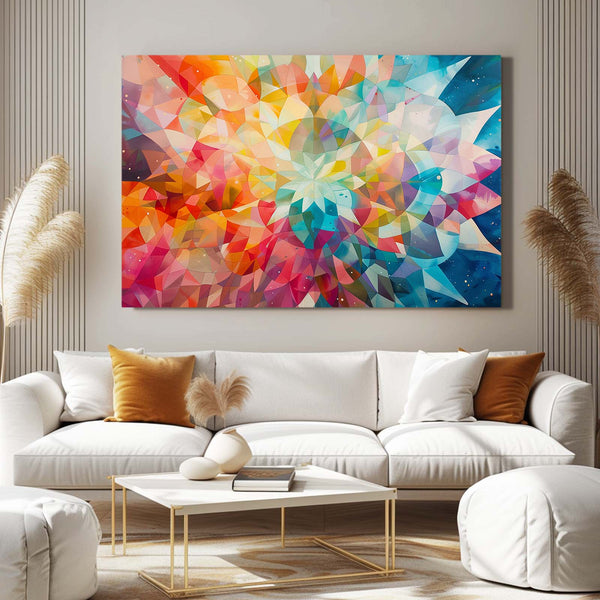 Geometric Mountains Scandinavian Painting