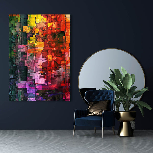 Mosaïque Chromatique Tableau Abstrait | TableauDecoModerne®