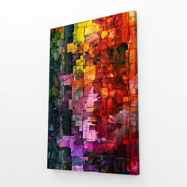 Mosaïque Chromatique Tableau Abstrait | TableauDecoModerne®