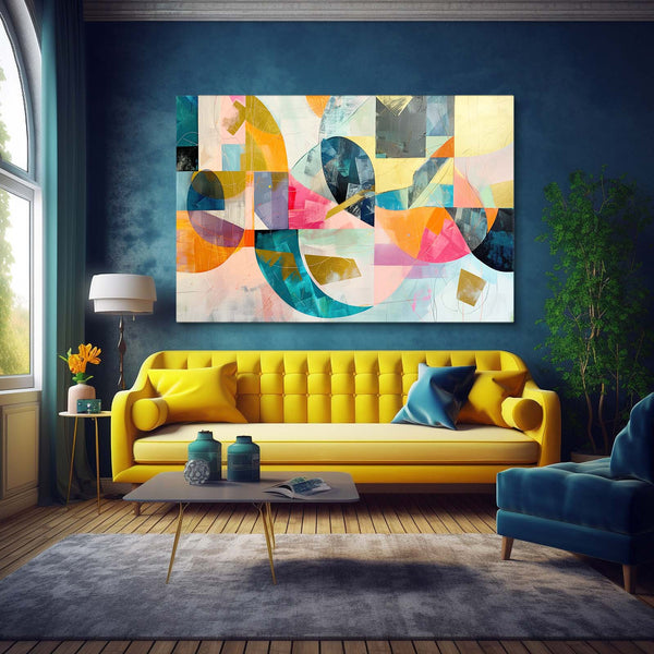 Mosaïque Colorée Tableau Abstrait | TableauDecoModerne®