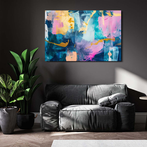 Océan Pastel Tableau Abstrait | TableauDecoModerne®