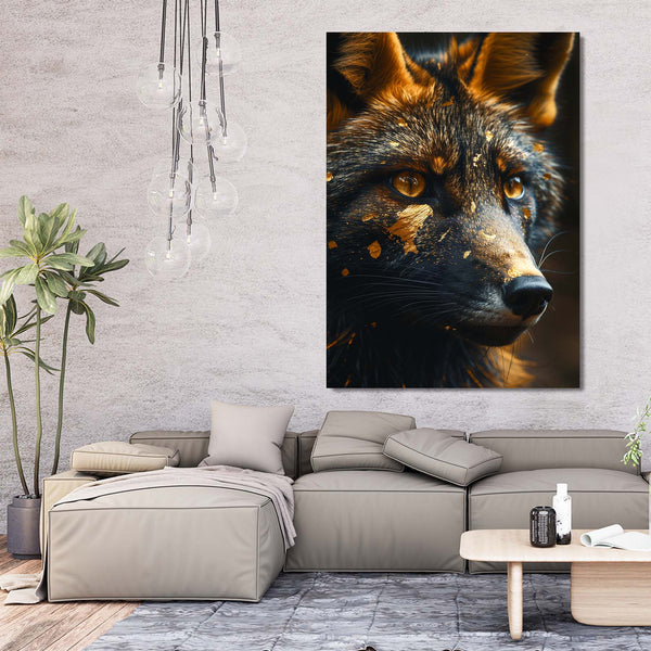 Ombre Dorée Tableau Renard | TableauDecoModerne®