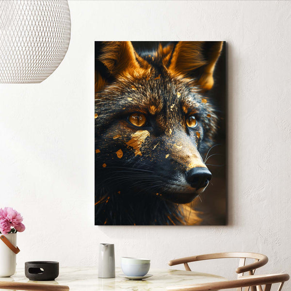 Ombre Dorée Tableau Renard | TableauDecoModerne®