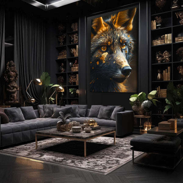 Ombre Dorée Tableau Renard | TableauDecoModerne®