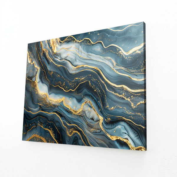 Ondes Dorées Tableau Abstrait | TableauDecoModerne®