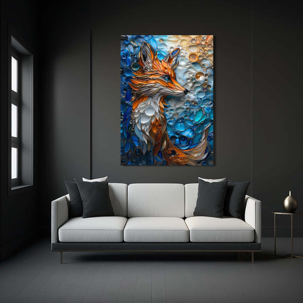 Reflet Cristal Tableau Renard | TableauDecoModerne®