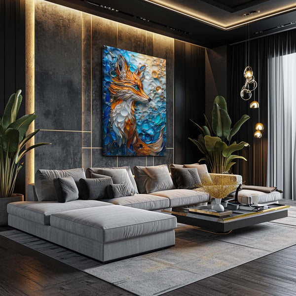 Reflet Cristal Tableau Renard | TableauDecoModerne®