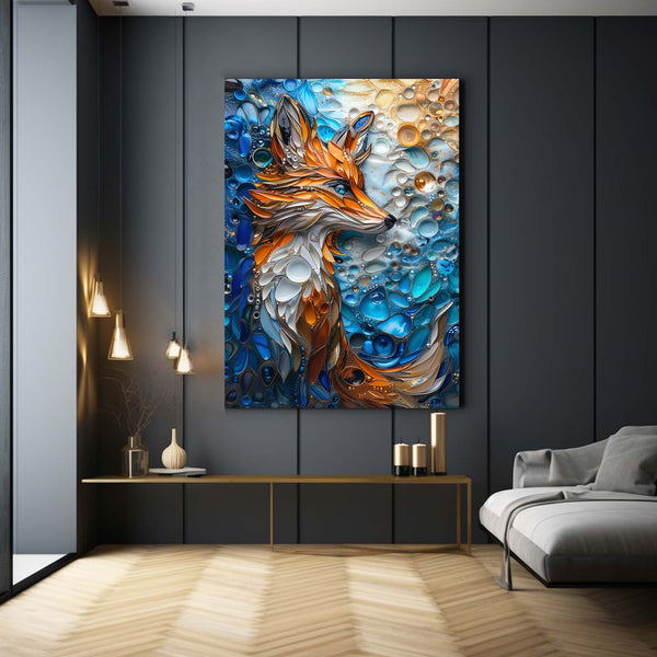 Reflet Cristal Tableau Renard | TableauDecoModerne®