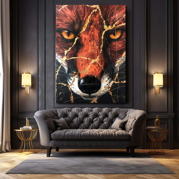 Regards Dorés Tableau Renard | TableauDecoModerne®