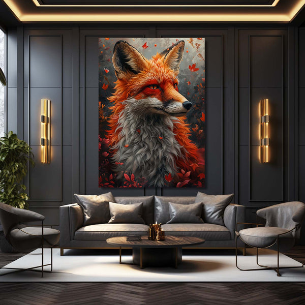 Renard Automnal Tableau Renard | TableauDecoModerne®