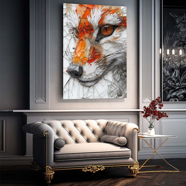Renard Cristal Tableau Renard | TableauDecoModerne®