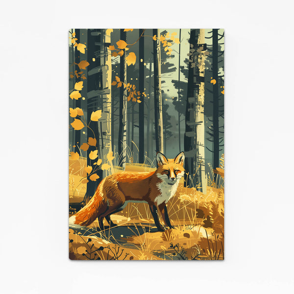 Renard d'Automne Tableau Renard | TableauDecoModerne®