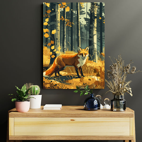 Renard d'Automne Tableau Renard | TableauDecoModerne®